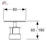 Height Adjustment Central 65mm Shower Tray Support With ADS