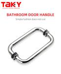 Hotel Bathroom Shower Glass Door Pull Handle Stainless Steel 304 Glass Door
