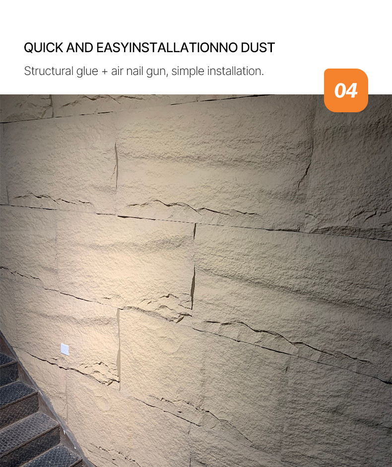 Artificial PU Stone Wall Panels Stone Brick Exterior Wall Decorate Cladding Fire Proof Natural Stone Surface