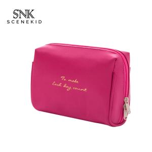 China Custom Logo Travel Sublimation Black Polyester Makeup Brush Bag wholesale