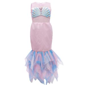 China Mermaid Princess Dress Girls Cosplay Costumes Summer Children'S Clothing wholesale