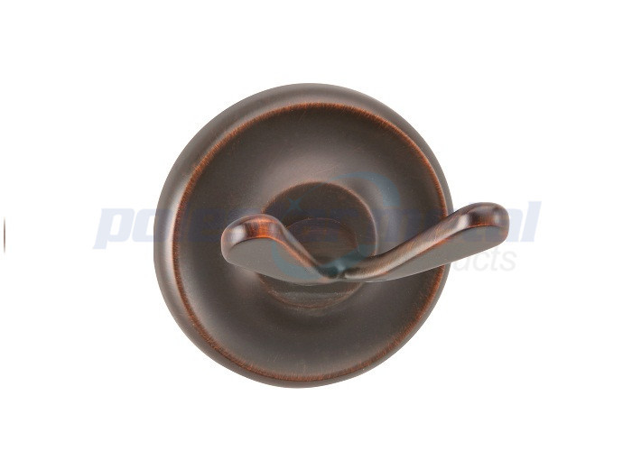 2-7/8" Diameter Bathroom Hardware Accessories Brass Double Robe Hook