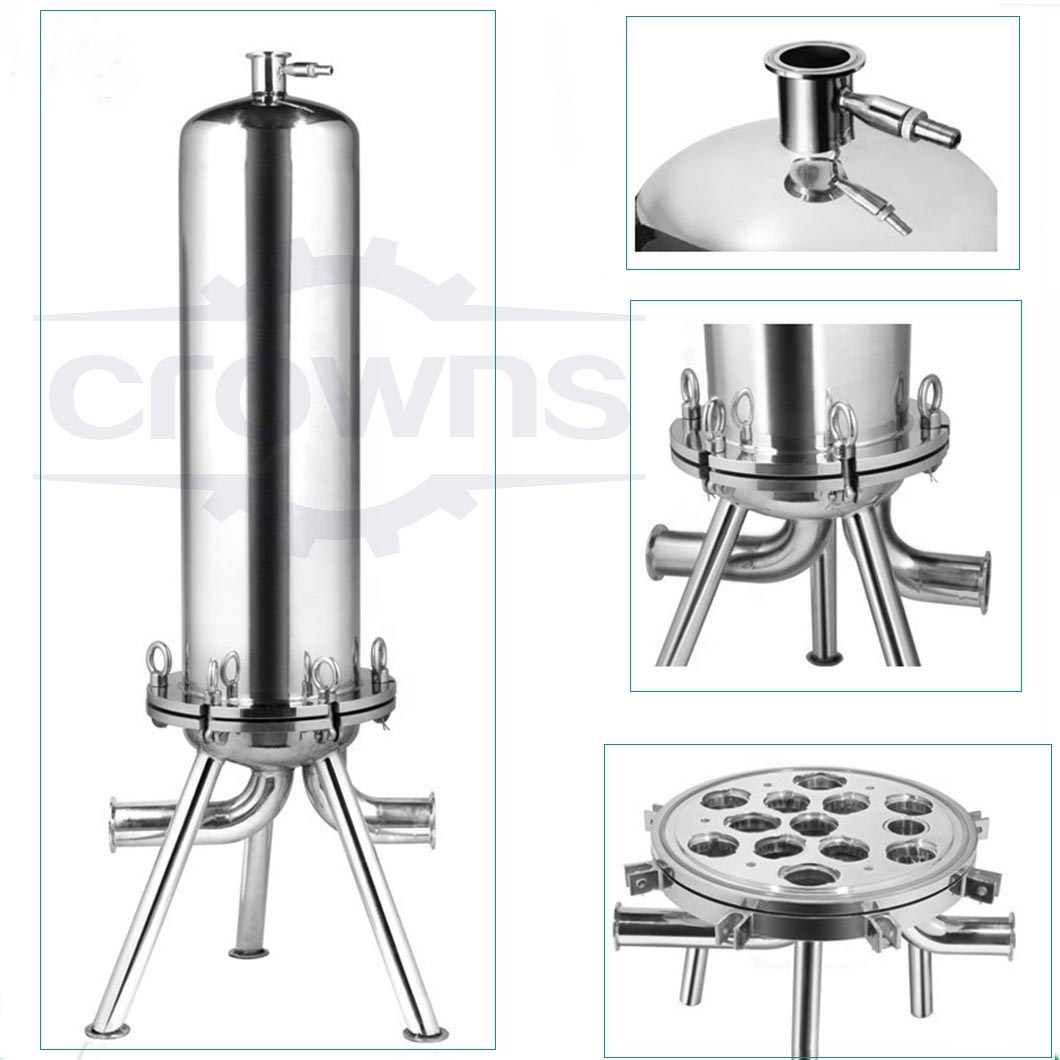 High Grade Finish Welds Sanitary Polished Stainless Steel Honey Wine Beer Code 7 Cartridge Liquid Filter Bag Housing