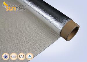 China Silver Heat Reflective Aluminum Fiberglass Cloth For Flexible Hose Fabricating Purpose wholesale