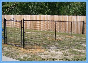 China PVC Coated Chain Link Fence Fabric , 50 Foot Chain Link Fence Fit House Gardens wholesale