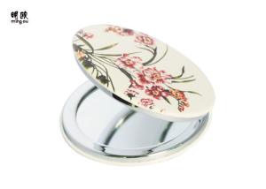 China Personalised Small Compact Mirror With Logo PU Leather Material wholesale