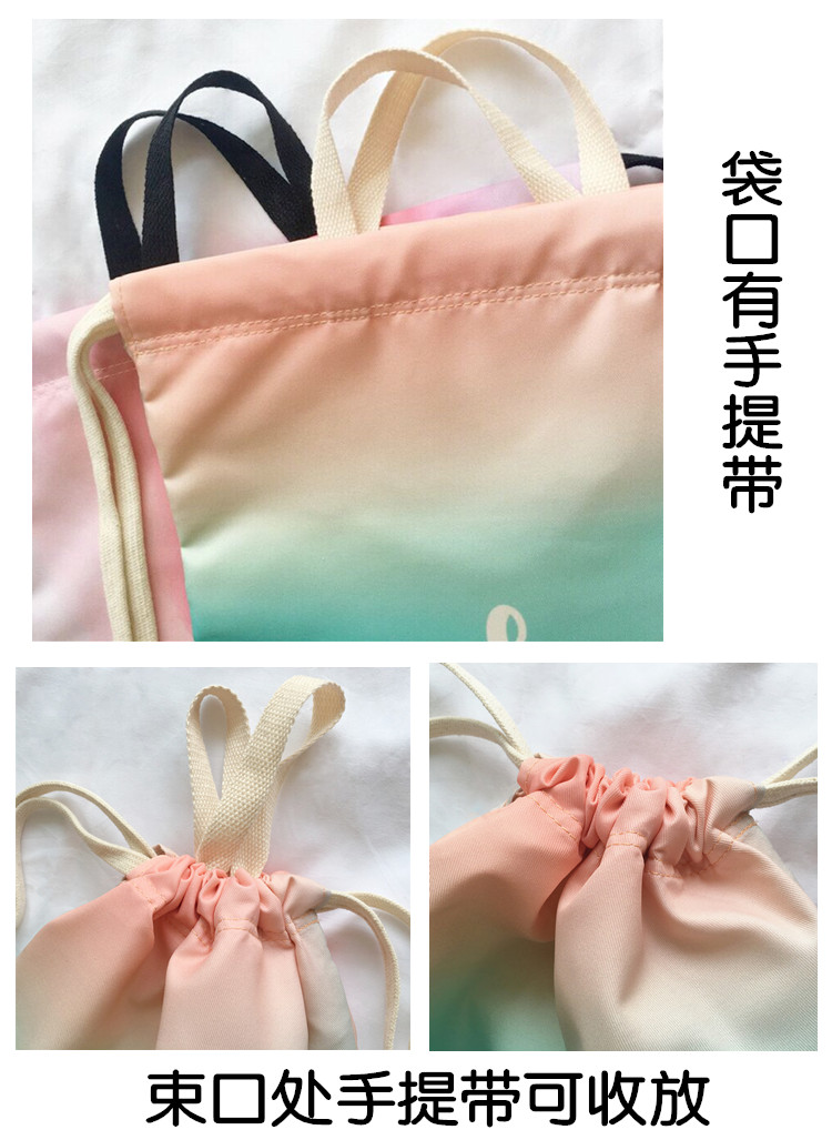 Hand Held Clear Drawstring Bags , Nylon Custom Printed Drawstring Bags