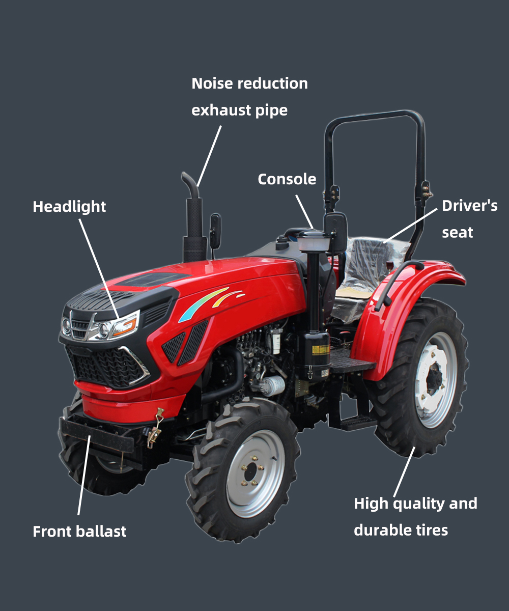Agriculture Machinery 4x4 Home Tractor 45HP Mini Garden Tractors With Other Engine