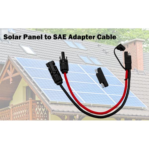 10AWG SAE to Solar Panel Adapter Extension Cable RV Solar Panel Connector Cable for RV Caravan Solar Panels Battery Charge