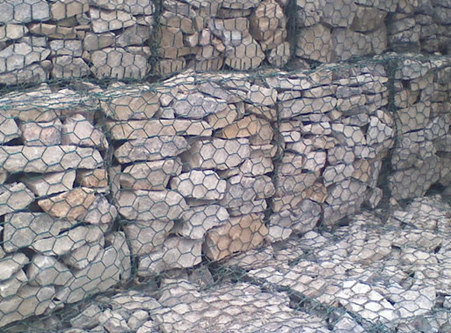 Green Hexagonal Gabion Box 2m-6m PVC Coated Gabion Wire Mesh