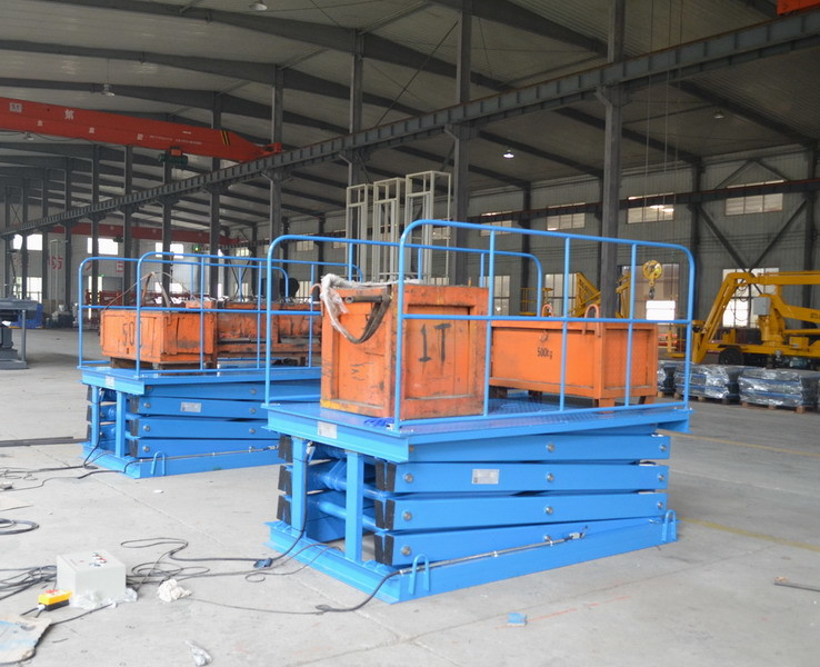 2T 5M material handling scissor lift stationary hydraulic scissor platform lift