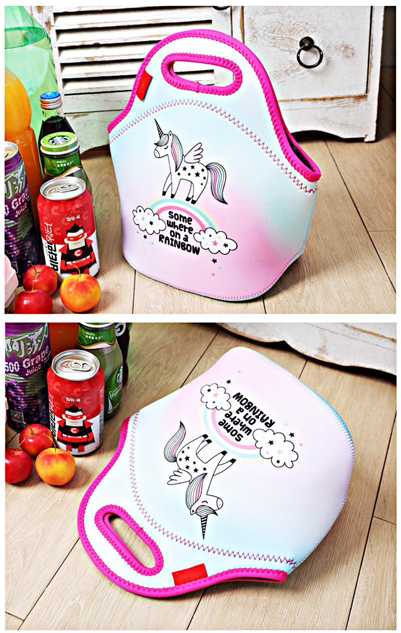 Print Cut Cartoon Pattern Picnic Insulated Cooler Lunch Bag