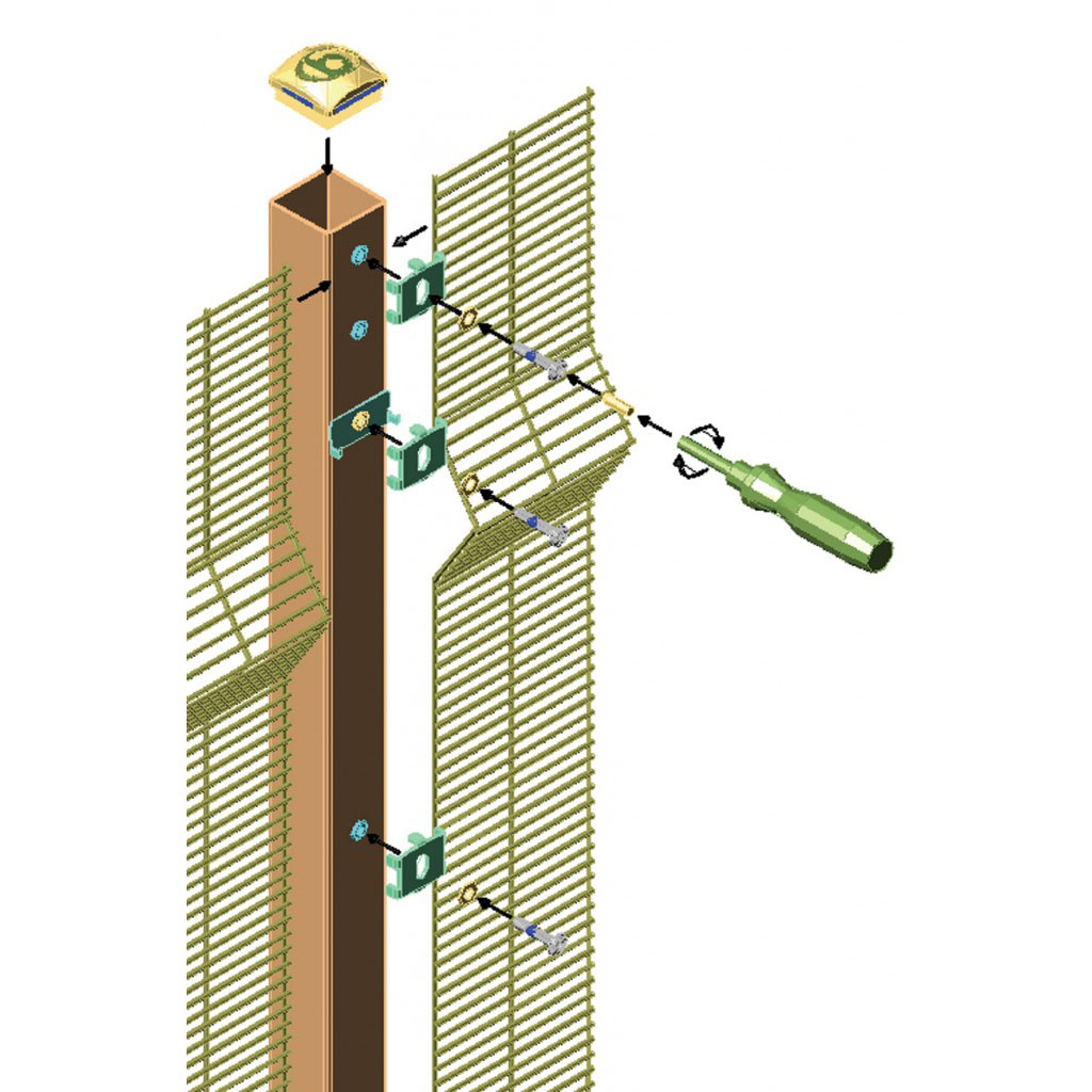 South Africa Security 358 clearvu anti climb mesh fences