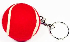 China 1.5''Red Tennis Ball Keychain wholesale