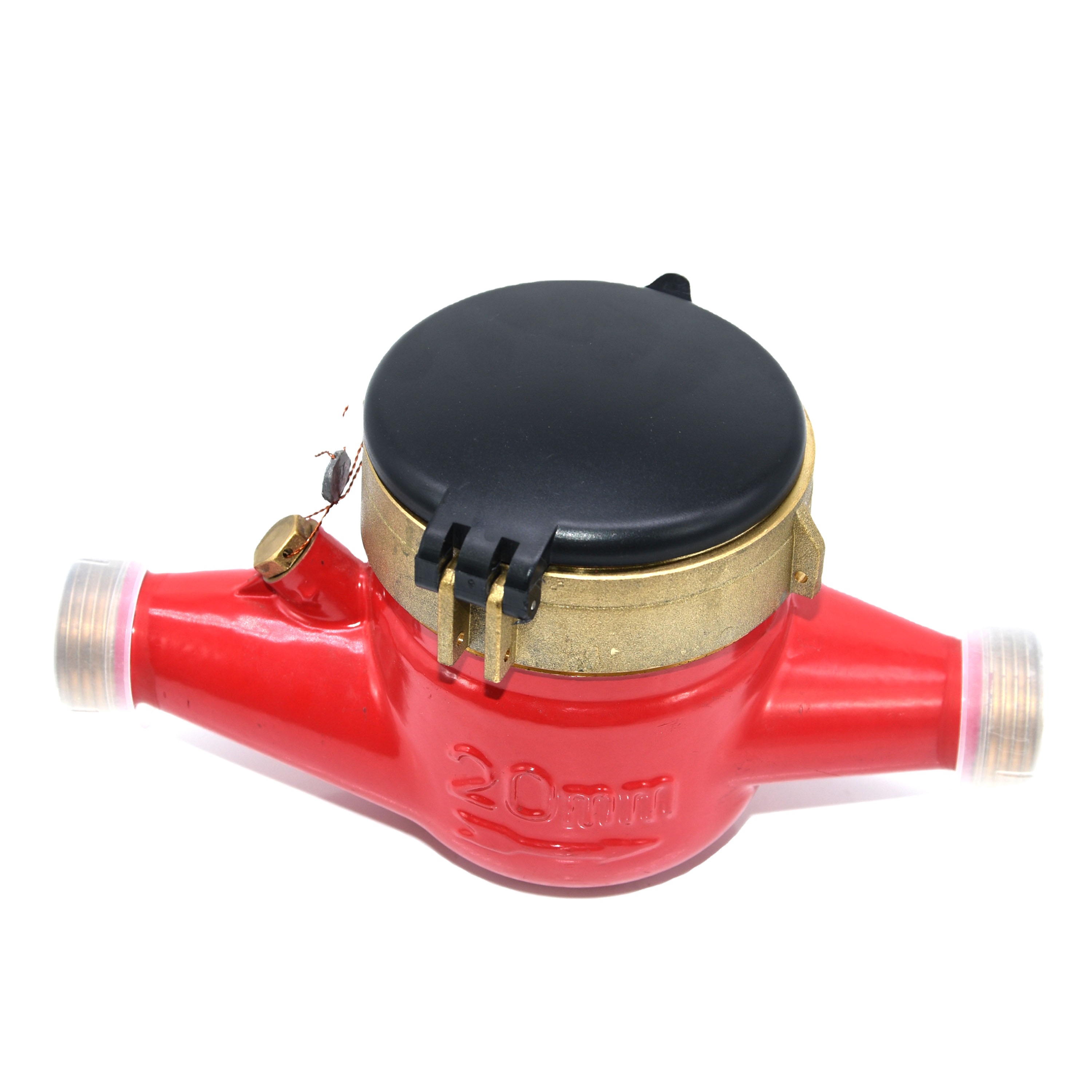 Multi Jet Brass Residential Water Meter , Dry Type Cold / Hot Water Meter