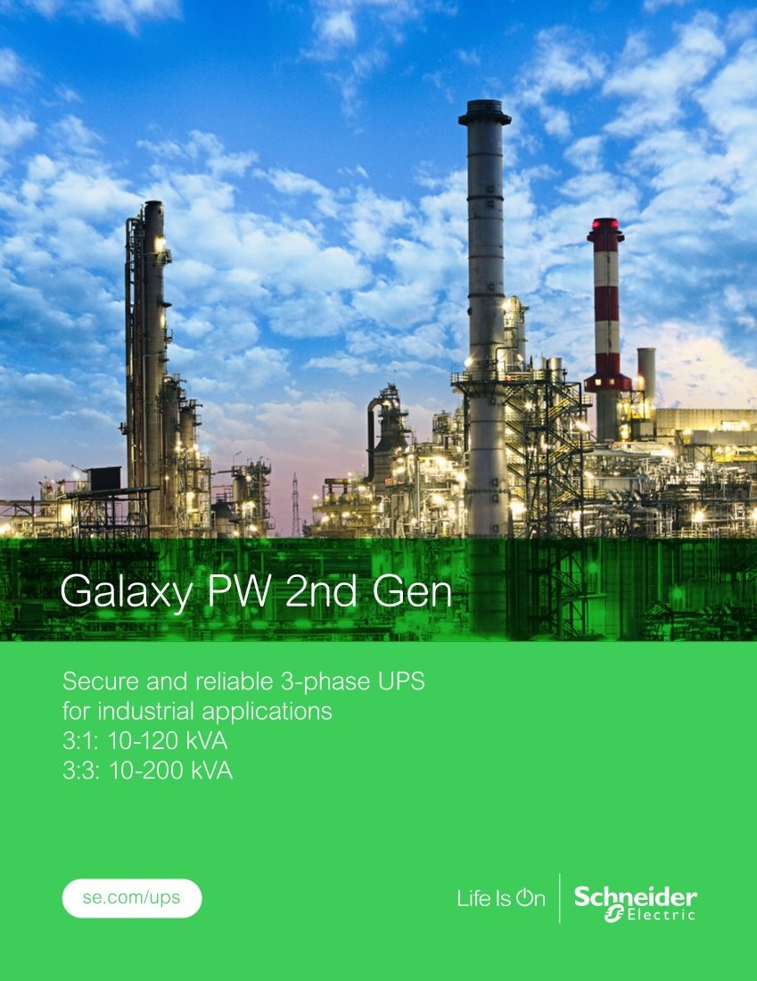 3 Phase Galaxy PW UPS 2nd Gen 20kVA 220VAC - 384VDC For Industrial Applications