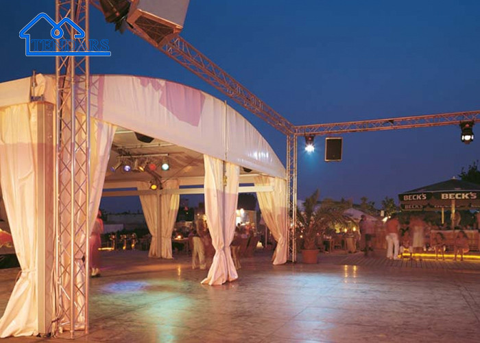 Outdoor Large Arcum Aluminum Tents For Restaurant Party Wedding Events Marquee Canopy Curved Tent
