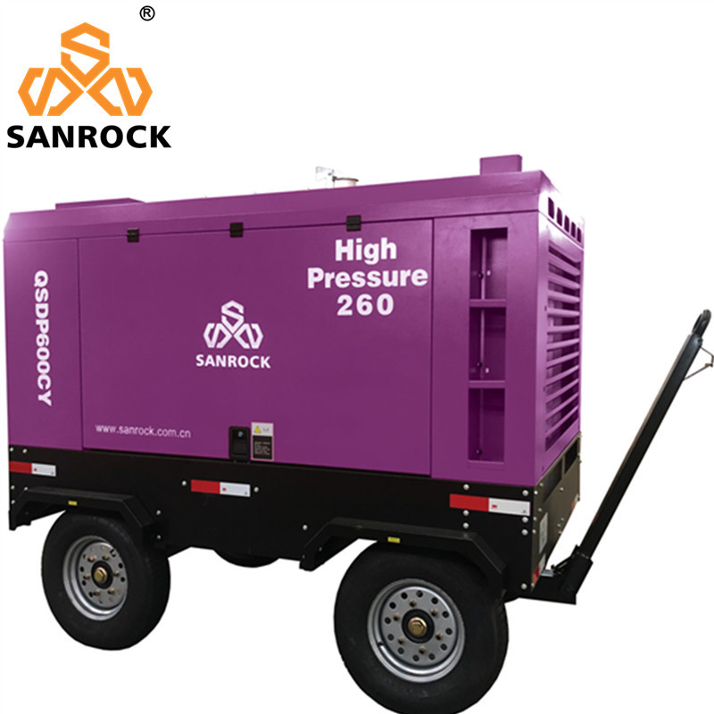 Mining Diesel Rotary Screw Air Compressor Machine High Pressure Portable