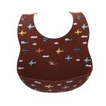 Silicone Roll Up Kids Training Feeding BPA Free Catch Food Bib