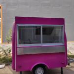 Wholesale Price Customizable Mini Catering Icecream Trailer With Glass