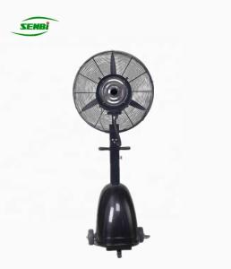 China Black Outdoor Mist Cooling Fan , 26 Inch 30 Inch Water Mist Fan With 1.75~1.8M Height wholesale