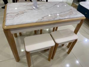 China Acid Resistant Solid Wood Dinette Luxury Style Granite Table Top wholesale