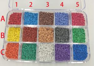China 70 Shore A Colored Epdm Rubber Granules With 18% Content on sale