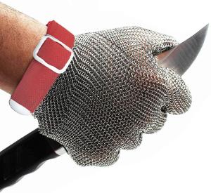 China 304L Butchers Wire Mesh Cutting Gloves For Knife Polishing wholesale
