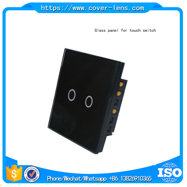 Customized high quality 2mm thickness glass panel for smart switch