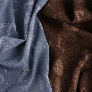 China Washed Denim PU Leather Eco Friendly Embossed Lightweight Faux Leather wholesale