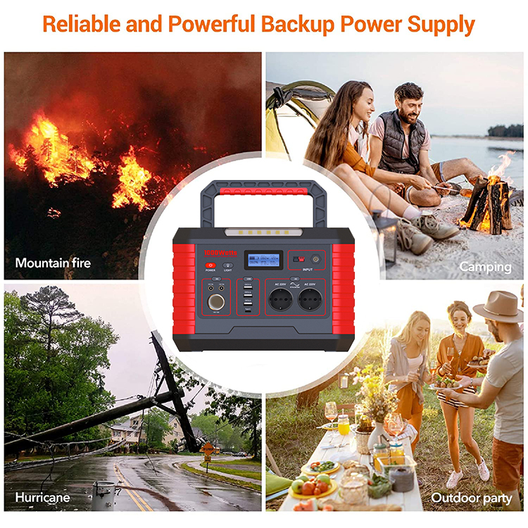 OEM 1000 Watt Portable Power Station TYPE-C Output QC3.0 18W For Fast Charging