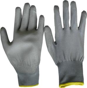 China PU Coated Grey Nylon Gloves wholesale