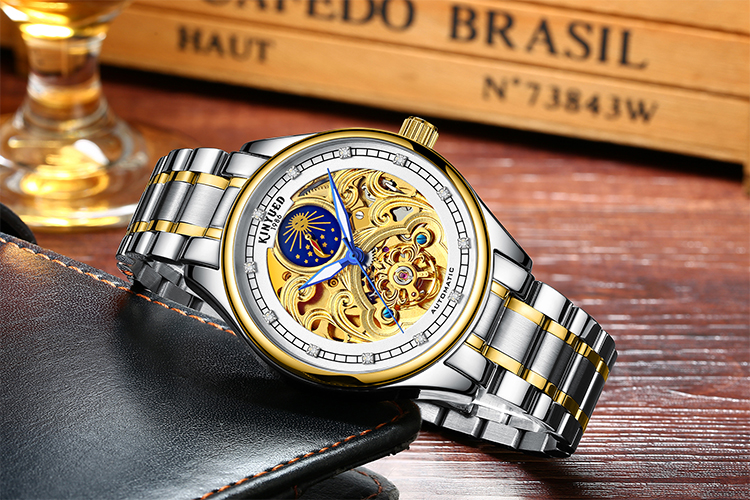 Watches men luxury brand automatic moon phase tourbillon automatic mechanical wristwatches