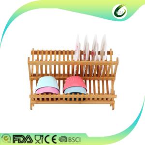 China foldable bamboo dish drying rack wholesale wholesale