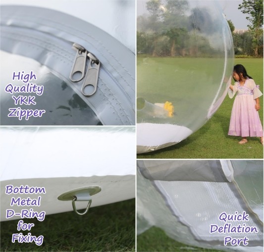 10FT Inflatable Snow Globe 0.5mm PVC Christmas Decorations Giant Transparent Inflatable Bubble Igloo Tent