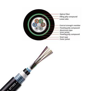 China 144 Cores GYTA53 Outdoor Fiber Optic Cable Direct Buried Stranded Loose Tube Armored Cable wholesale
