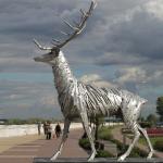 OEM Welcome Outdoor Metal Sculpture Antique Imitation Fashionable