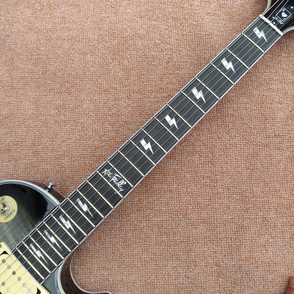 New high-quality custom LP electric guitar with Humbucker*3 pickups, Ebony fingerboard Flame Maple Top guitar, free ship