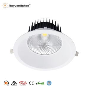 China Indoor Round Metal Shallow 200mm cut out Recessed 8 inch led downlight wholesale