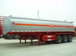 Oil Transport Fuel Tanker Semi Trailer 3 Axle 42000L 45 CBM 12R22.5 Tire