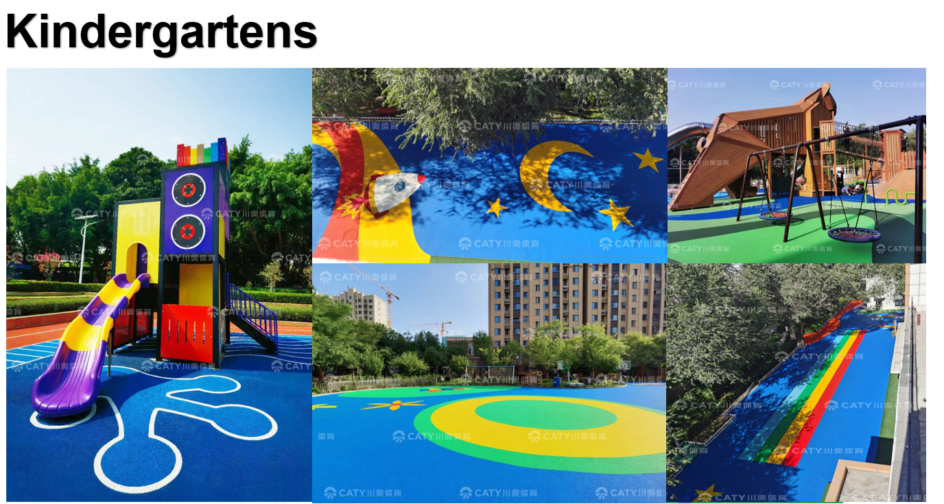 Multicolor Outdoor Playground Flooring Playground Crumb Rubber Granules EPDM