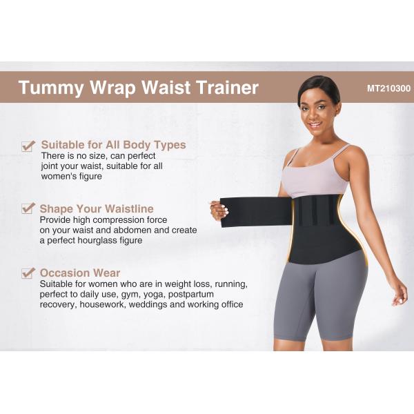 HEXIN Latex Tummy Wrap High Compression Waist Trainer for Adults Plus Size and Slimming