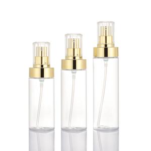 China Factory price high quality transparent gold pump lotion body cleanser empty bottle wholesale