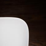 White Porcelain Plates Square Salad Pasta Plate Ceramic 8 Inch