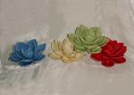 Handmade Ceramic Flower Candle Holder Wax Holder In Solid Colors Porcelain