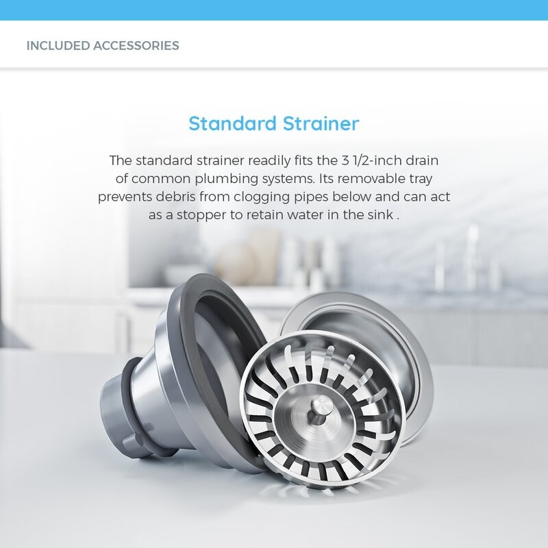 SS002 Kitchen Sink Accessories Double Bowl Stainless Steel Sink Drain