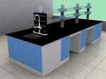 Steel School Lab Furniture , Aluminum Alloy Column Portable Lab Bench