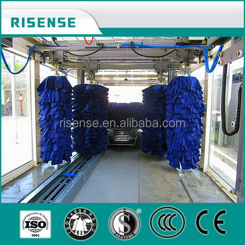 -Chic Design Style King of 9-Brush Automatic Express Tunnel Car Wash Machine in Europe