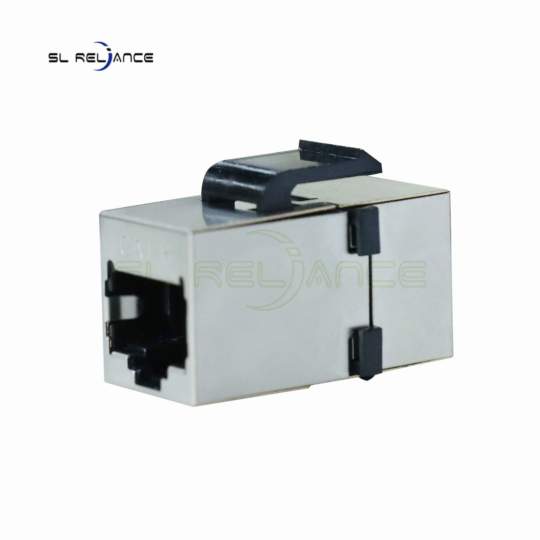 Female To Female Shielded CAT6 RJ45 Keystone Jack Inline Coupler 180 Degree Toolless
