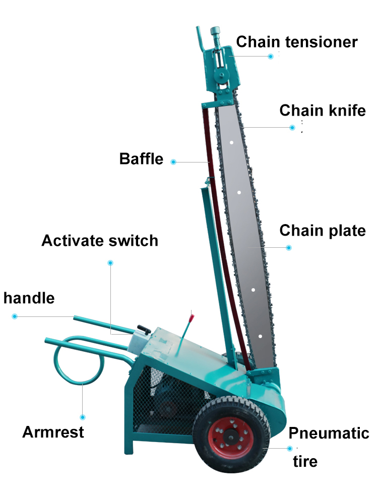 Professional Wood Cutter Machine Tree Slasher Customized Electric